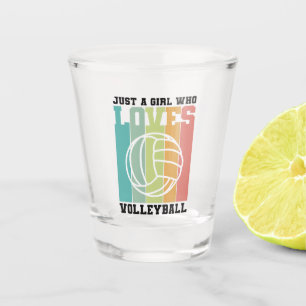 Gewoon een meisje dat van Volleyball houdt Shot Glas
