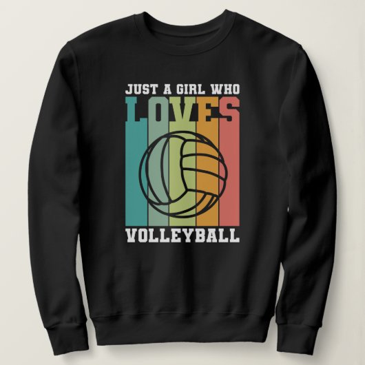 Gewoon een meisje dat van Volleyball houdt Trui (Design voorkant)