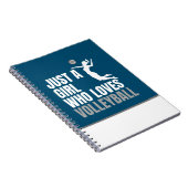 Gewoon een meisje dat van Volleyball Player Athlet Notitieboek (Rechterzijde)