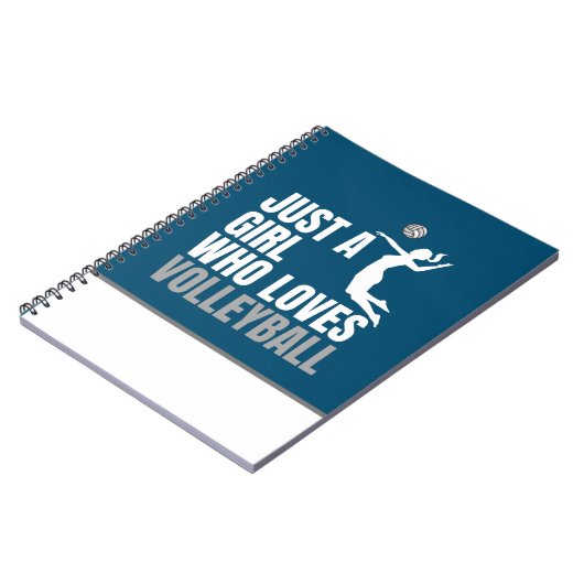Gewoon een meisje dat van Volleyball Player Athlet Notitieboek (Linkerzijde)