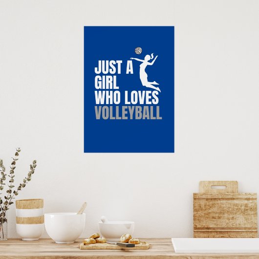 Gewoon een meisje dat van Volleyball Player Athlet Poster (Keuken)