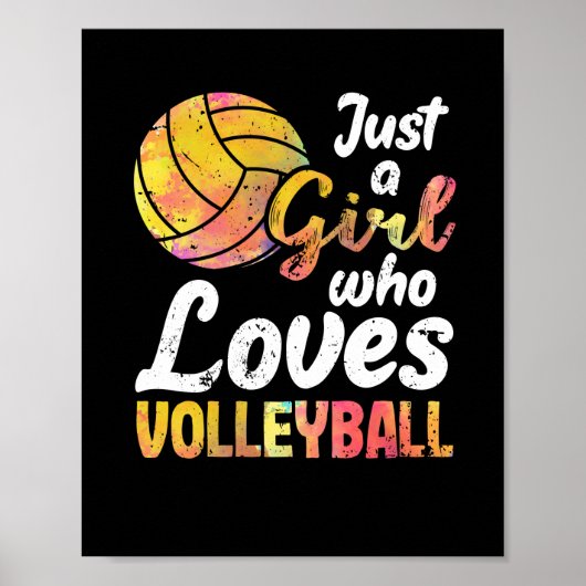 Gewoon een meisje dat van volleybalspellen houdt poster (Voorkant)