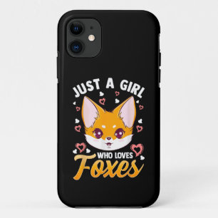 Gewoon een meisje dat van vossen houdt, meisjes, k iPhone 11 hoesje