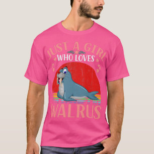 Gewoon een meisje dat van Walrussen houdt, die Wal T-shirt