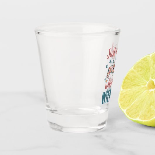 Gewoon een meisje dat van Wieners Dachshund Lover  Shot Glas (Links)