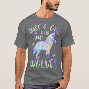 Gewoon een meisje dat van Wolven houdt, Cute Wolf  T-shirt