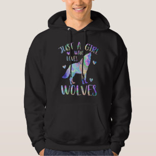 Gewoon een meisje dat van wolven houdt Schattig wo Hoodie