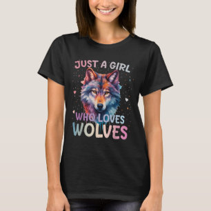 Gewoon Een Meisje Dat Van Wolven Houdt Wolf Liefhe T-shirt