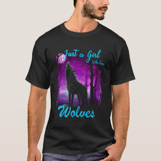 Gewoon een meisje dat van Wolven Wolf Shirt houdt 