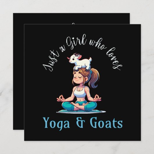 Gewoon een meisje dat van Yoga en Geiten houdt (Voorkant / Achterkant)
