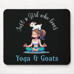 Gewoon een meisje dat van Yoga en Geiten houdt Muismat