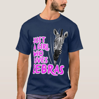 Gewoon een meisje dat van Zebras houdt T-shirt