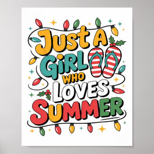 Gewoon een meisje dat van zomerstemming houdt Zome Poster