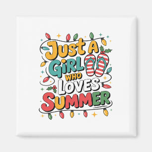 Gewoon Een Meisje Dat Van Zomerstemmingen Houdt Zo Magneet