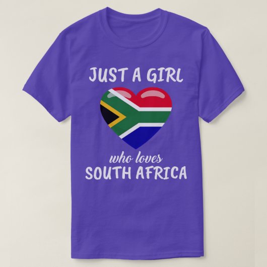 Gewoon een meisje dat van Zuid-Afrika houdt T-shirt (Design voorkant)