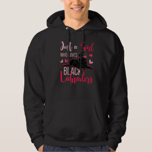 Gewoon een meisje dat van zwarte labradors houdt, hoodie
