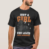 Gewoon een meisje dat van zwarte labradors houdt, t-shirt (Voorkant)