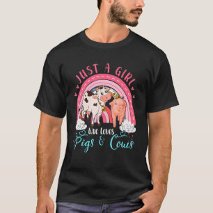 Gewoon Een Meisje Dat Varkens En Koeien Liefheeft T-shirt