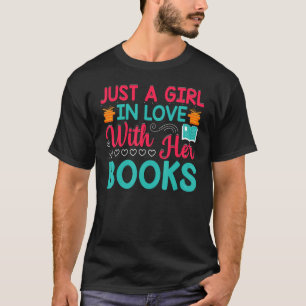 Gewoon een meisje dat verliefd is op boeken boeken t-shirt