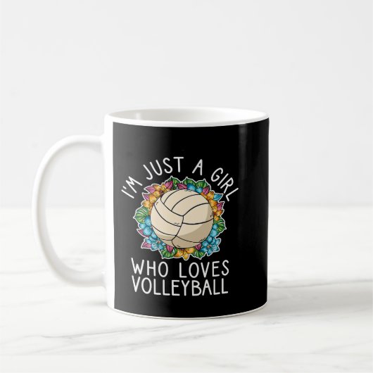 Gewoon een meisje dat Volleyball liefheeft voor ti Koffiemok (Links)