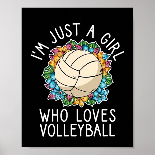 Gewoon een meisje dat Volleyball liefheeft voor ti Poster (Voorkant)
