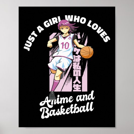 Gewoon een meisje die houdt van anime en basketbal poster (Voorkant)