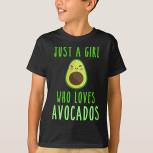 Gewoon een meisje die houdt van avocado's fruit ge t-shirt