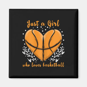 Gewoon een meisje die houdt van basketbal sport vr magneet