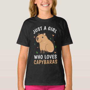 Gewoon een meisje die houdt van Capybaras Kinder T T-shirt