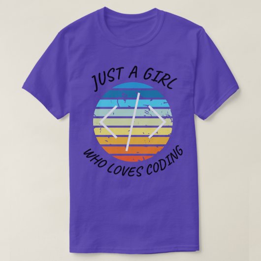 Gewoon een meisje die houdt van coderen meisje cod t-shirt (Design voorkant)