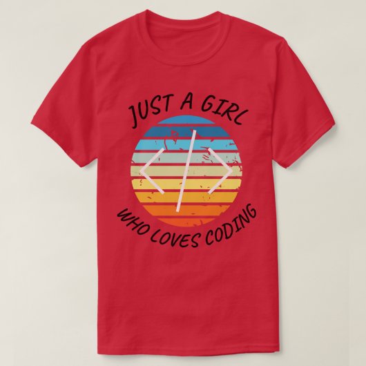 Gewoon een meisje die houdt van coderen meisje cod t-shirt (Design voorkant)