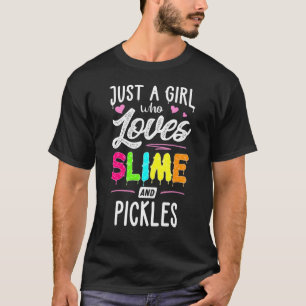 Gewoon een meisje die houdt van eenhoorns & slijm t-shirt