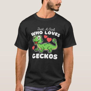 Gewoon een meisje die houdt van gekko's Schattigee T-shirt