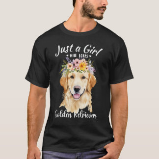 Gewoon een meisje die houdt van Golden Retrievers  T-shirt