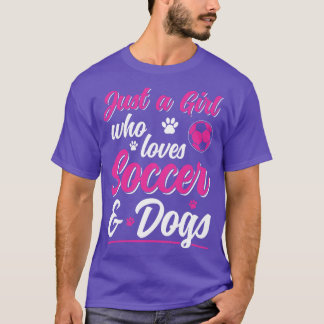 Gewoon een meisje die houdt van honden en vrouwen t-shirt