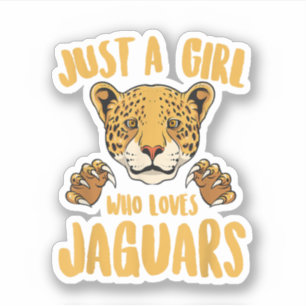 Gewoon een meisje die houdt van Jaguars Grappige J Sticker