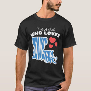 Gewoon een meisje die houdt van Louisiana schattig T-shirt