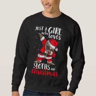 Gewoon een meisje die houdt van luiaards kerst Sch Trui