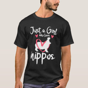 Gewoon een meisje die houdt van nijlpaarden schatt t-shirt
