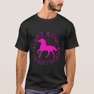 Gewoon een meisje die houdt van paarden grappig ca t-shirt