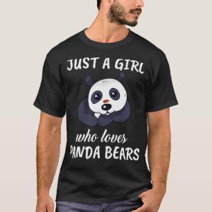 Gewoon een meisje die houdt van Panda Beren 2 T-shirt