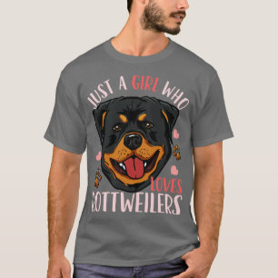Gewoon een meisje die houdt van Rottweilers Honden T-shirt
