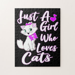 Gewoon een meisje die van katten houdt... Kat Legpuzzel