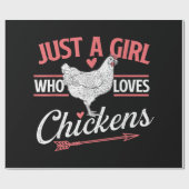 Gewoon een meisje die van kippen houdt - Chicken L Cadeaupapier (Vlak)