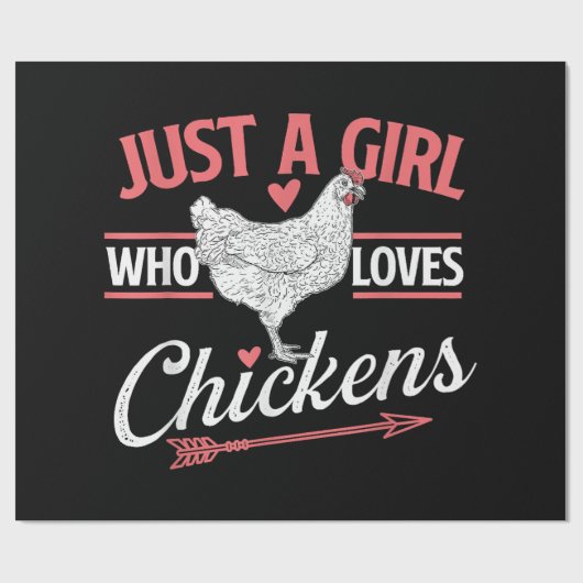 Gewoon een meisje die van kippen houdt - Chicken L Cadeaupapier (Vlak)