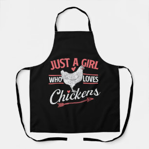 Gewoon een meisje die van kippen houdt - Chicken L Schort