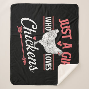 Gewoon een meisje die van kippen houdt - Chicken L Sherpa Deken