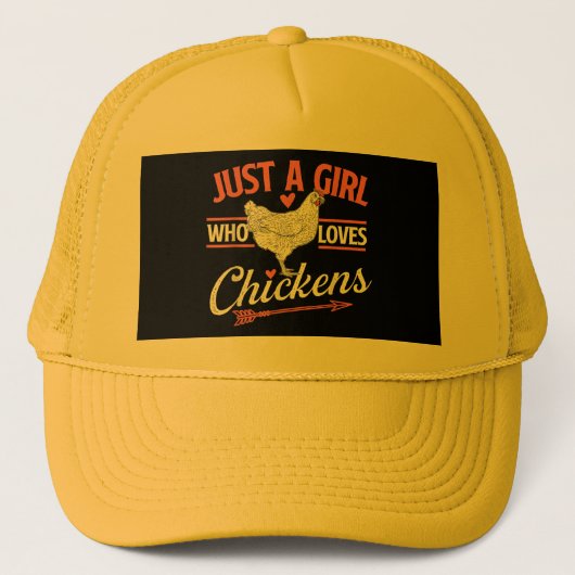 Gewoon een meisje die van kippen houdt - Chicken L Trucker Pet (Voorkant)