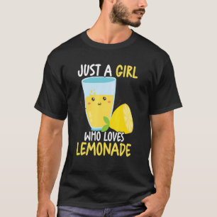 Gewoon een meisje die van limonade ijs citroensap t-shirt