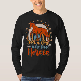 Gewoon een meisje die van paarden houdt voor paard t-shirt
